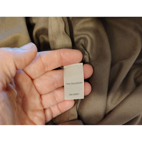 J. Jill Size 10 Faux Suede Taupe Brown Long Gadot Skirt, Super Soft Business Cas - Picture 4 of 5